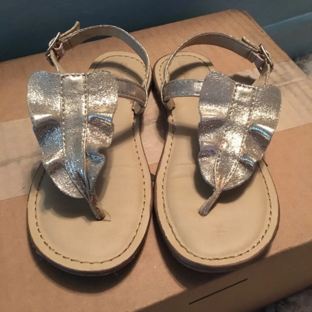 Girls gold sandals size 11